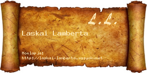 Laskai Lamberta névjegykártya